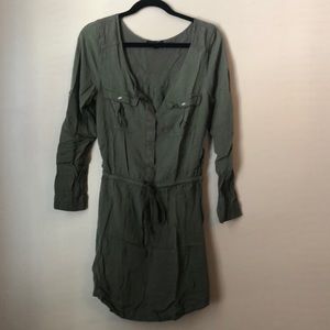 American Eagle, Medium, Army Green long sleeve dress.